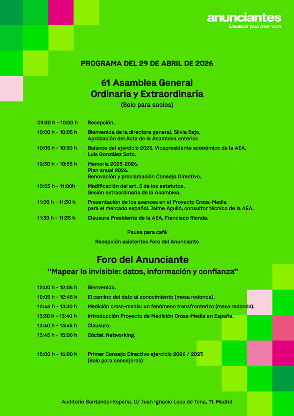 61 ASAMBLEA GENERAL y FORO DEL ANUNCIANTE